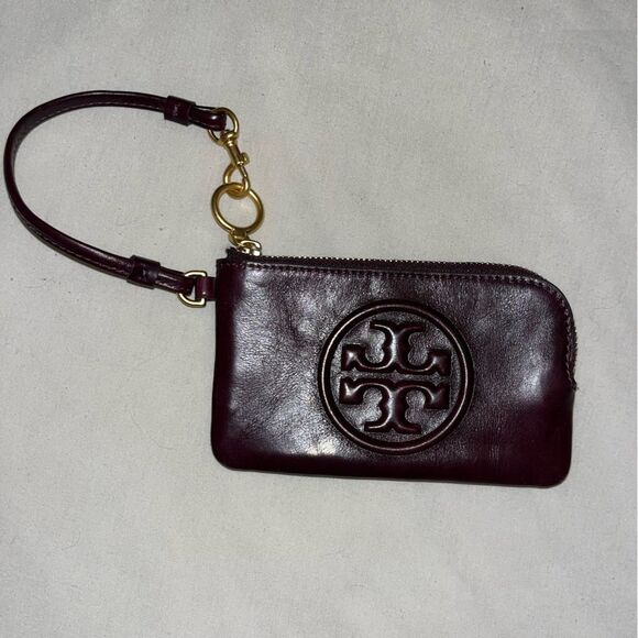 TORY BURCH PERRY BOMBÉ GLAZED TOP-ZIP CARD - Picture 3 of 7